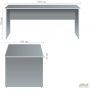 MG-108 desk (1800x900x750mm), dark walnut