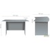 MG-223 desk (1373x797x750mm), dark walnut