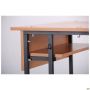 Auditorium single desk with shelf, growth group 6 (700x500x760mm), beech