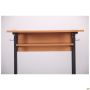Auditorium single desk with shelf, growth group 6 (700x500x760mm), beech