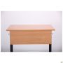 Auditorium single desk with shelf, growth group 6 (700x500x760mm), beech