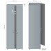 MG-912 wardrobe (806x580x2196mm), dark walnut