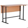 Student double desk without shelf, growth group 6 (1200x500x750mm), beech