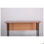 Student double desk without shelf, growth group 6 (1200x500x750mm), beech