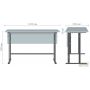 Student double desk without shelf, growth group 6 (1200x500x750mm), beech