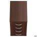 MG-418 side cabinet with central lock (430x600x750mm) dark walnut (assembled)