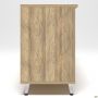 Тумба стаціонарна Delta DL-401R (1200х400х675мм) Блэквуд Ячмінний/Опора білий біж