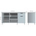 Тумба стаціонарна Delta DL-401R (1200х400х675мм) Блэквуд Ячмінний/Опора білий біж