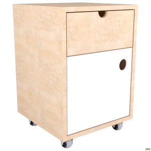 Тумба мобільна Co-working CW-400 (395х400х585) Фанера / Лайм / Білий