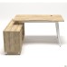 Delta DL-113L Workstation with USB 1590x1200x750 Blackwood Barley / White Frame / White-Beige Legs