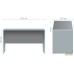 SL-103 office desk (1270x600x750mm), Liberty Elm