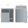Side cabinet SL-404 (680x600x750mm) elm liberty