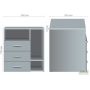 Side cabinet SL-406 (680x600x750mm) elm liberty