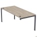 SIG-222R executive desk (2000×800×750 mm) Black graphite/Liberty elm