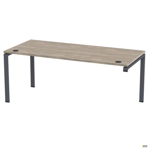 SIG-222R executive desk (2000×800×750 mm) Black graphite/Liberty elm