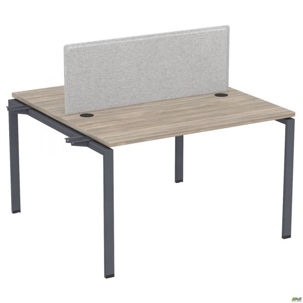 Елемент станції з кронштейнами одинар.+Перегор SIG-505 (1587х1200х750) Чорний граф/В'яз Ліберті/Сірий