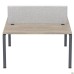 SIG-163 Workstation with partition (1187x1600x750) Black graphite/Liberty elm/Grey