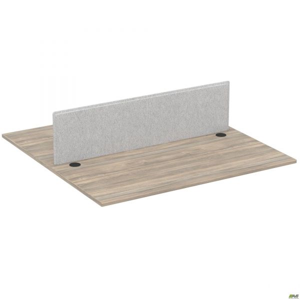 Worktop for docking station with short crossbar + divider SIG-553 (1187x1600x750) Black graphite/Ash Liberty/Grey