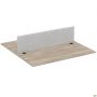 Worktop for docking station with short crossbar + divider SIG-553 (1187x1600x750) Black graphite/Ash Liberty/Grey