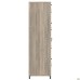 Locker cabinet SIG-605 (1450x550x1900mm) Black graphite/Smoked Liberty Elm/White