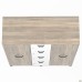 Locker cabinet SIG-605 (1450x550x1900mm) Black graphite/Smoked Liberty Elm/White