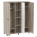 Locker cabinet SIG-605 (1450x550x1900mm) Black graphite/Smoked Liberty Elm/White