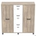 Locker cabinet SIG-606 (1450x420x1400mm) Black graphite/Smoked Liberty Elm/White
