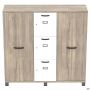 Шафа Locker SIG-606 (1450х420х1400мм) Чорний графіт/В'яз Ліберті Димчастий/Білий