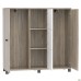 Locker cabinet SIG-606 (1450x420x1400mm) Black graphite/Smoked Liberty Elm/White