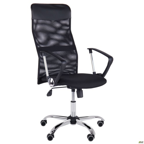Ultra Chrome chair, A-1 seat / black mesh back, black Skaden insert