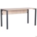 Pluto computer desk (1380x600x750H) Oak Endgrain/Black Graphite