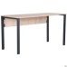 Pluto computer desk (1380x600x750H) Oak Endgrain/Black Graphite