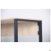 Pluto computer desk (1380x600x750H) Oak Endgrain/Black Graphite