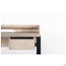 Pluto Top SH computer desk (1380×600×750 mm), Oak Endgrain/Black graphite