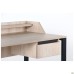 Pluto Top SH computer desk (1380×600×750 mm), Oak Endgrain/Black graphite