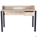Pluto Top SH computer desk (1380×600×750 mm), Oak Endgrain/Black graphite