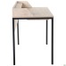 Pluto Top SH computer desk (1380×600×750 mm), Oak Endgrain/Black graphite