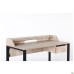 Pluto Top SH computer desk (1380×600×750 mm), Oak Endgrain/Black graphite