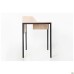 Pluto Top SH computer desk (1380×600×750 mm), Oak Endgrain/Black graphite