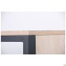 Pluto computer desk (1200x600x750) Oak Endgrain/Black Graphite