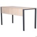 Pluto computer desk (1200x600x750) Oak Endgrain/Black Graphite