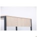 Pluto computer desk (1200x600x750) Oak Endgrain/Black Graphite