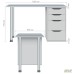 Blond BL-102 computer desk (1200x600x750) White Pearl / White Beige