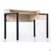 Pluto Top SH computer desk (1200×600×750 mm), Oak Endgrain/Black graphite