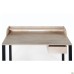 Pluto Top SH computer desk (1200×600×750 mm), Oak Endgrain/Black graphite