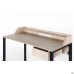 Pluto Top SH computer desk (1200×600×750 mm), Oak Endgrain/Black graphite