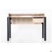 Pluto Top SH computer desk (1200×600×750 mm), Oak Endgrain/Black graphite