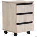 Pluto SM1 mobile pedestal (400x400x580H), oak Endgrain