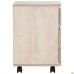 Pluto SM1 mobile pedestal (400x400x580H), oak Endgrain