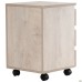 Pluto SM1 mobile pedestal (400x400x580H), oak Endgrain